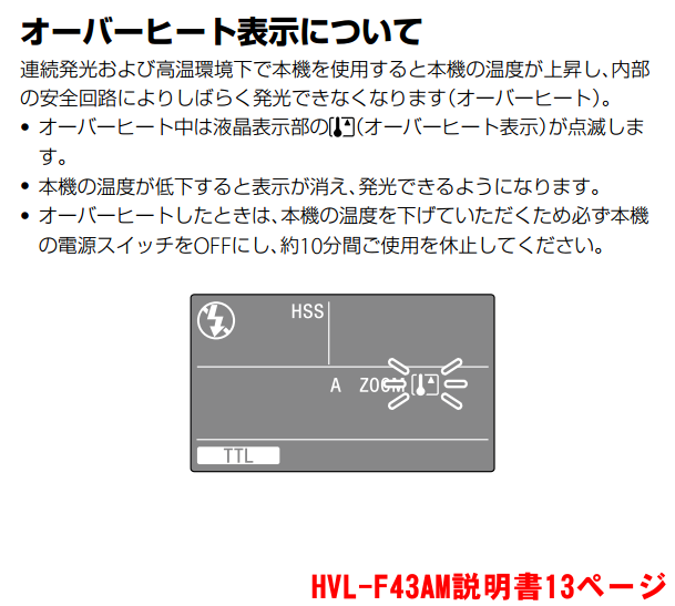 HVL-F43AM説明書13ページ