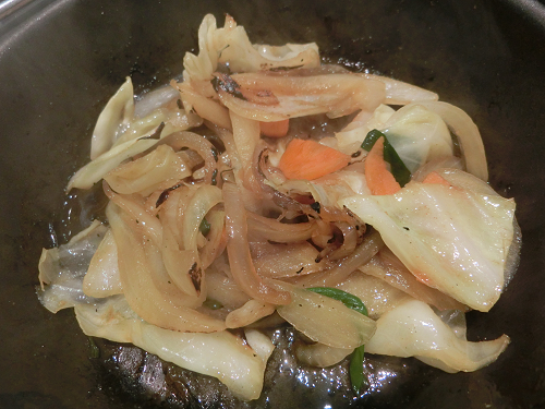野菜がコゲる