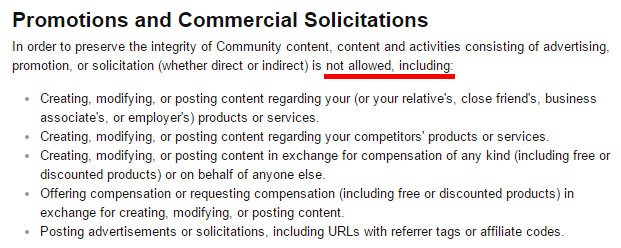Promotions and Commercial Solicitations