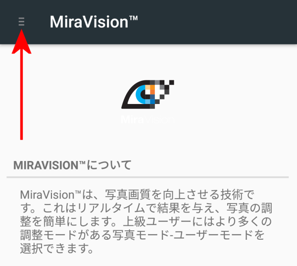 左上にある三本線_MiraVision_REI