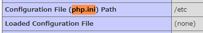 php.iniの場所