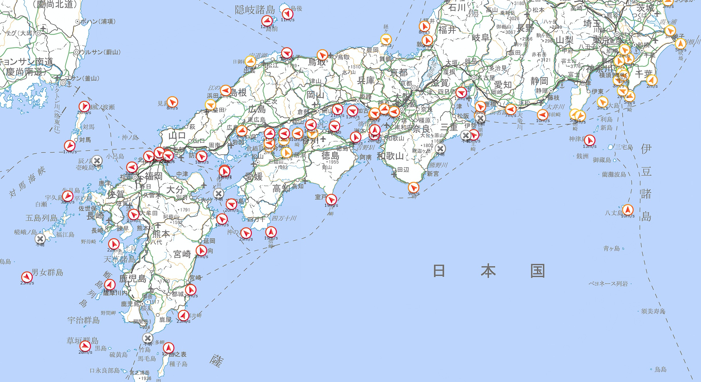 台風10号_2020年9月7日