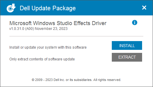 Microsoft Windows Studio Effect Driver