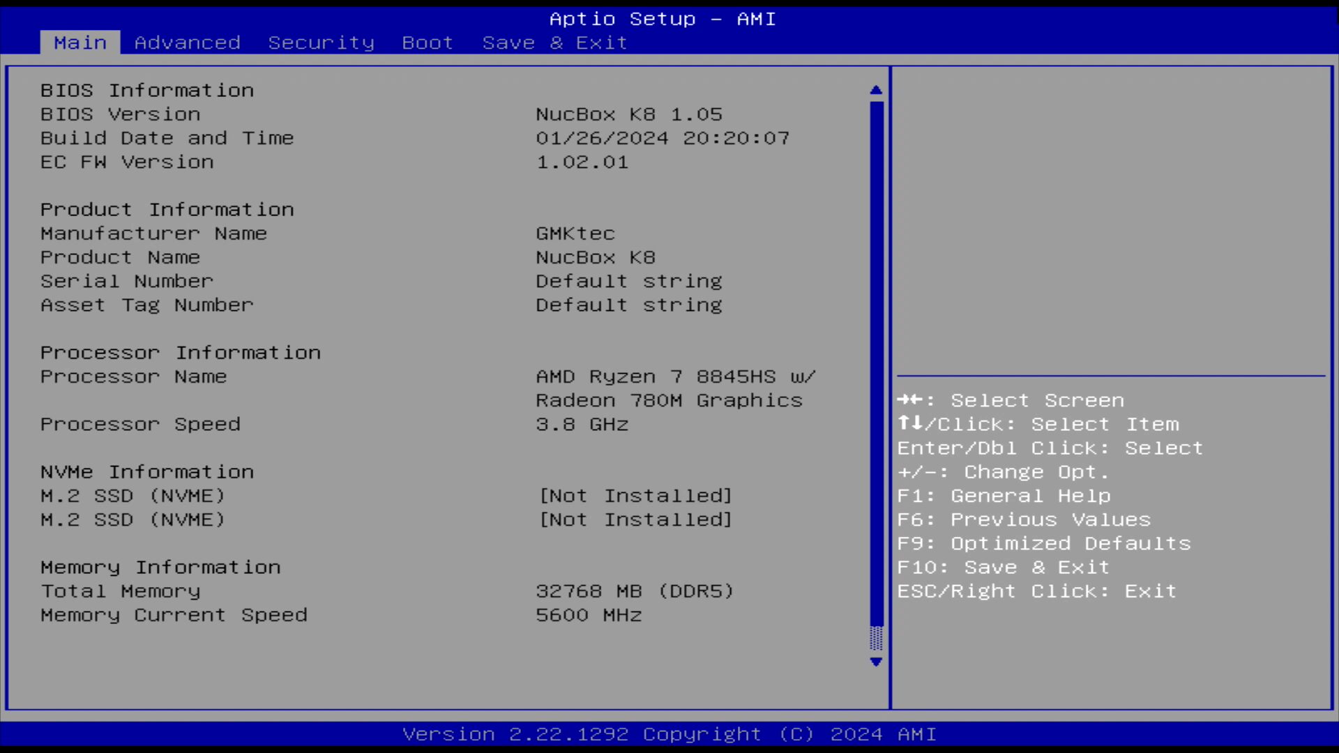 NucBox K8_NVME Not Installed