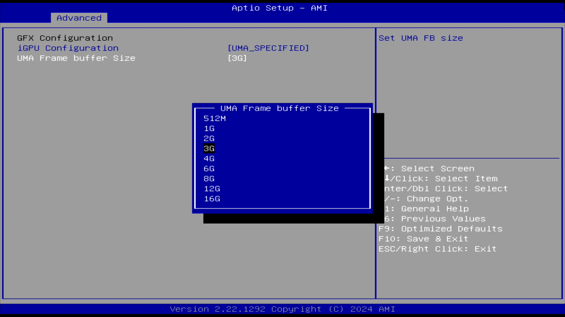 NucBox K8_UMA Frame buffer Size