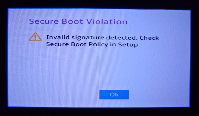 Secure Boot Violation
