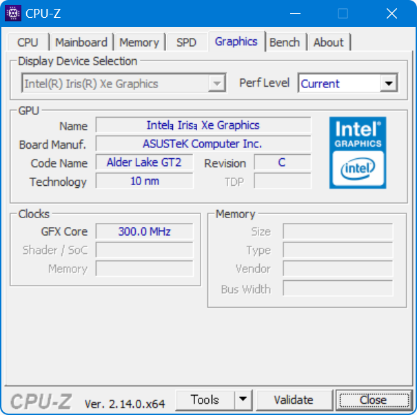 Intel Iris Xe Graphics