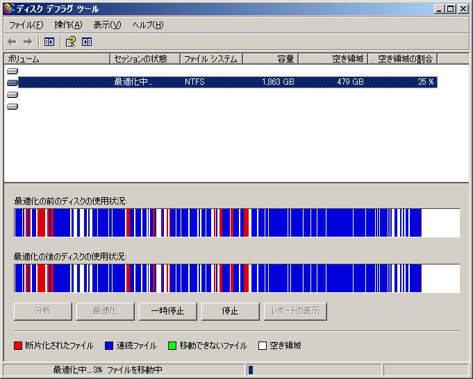 執拗なデフラグ