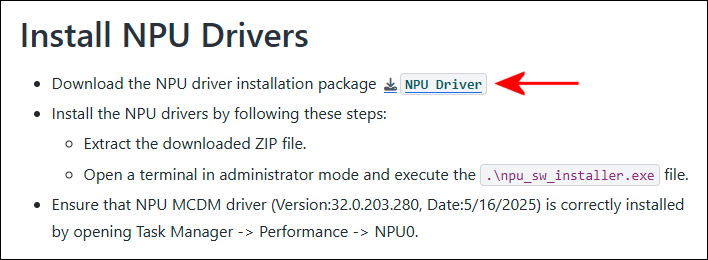 Install NPU Drivers