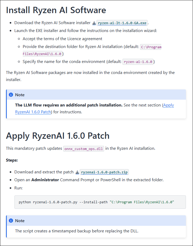 Ryzen AI Software_RyzenAI 1.6.0 Patch