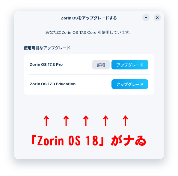 Zorin OSをアップグレードする