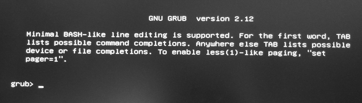 GNU GRUB version 2.12